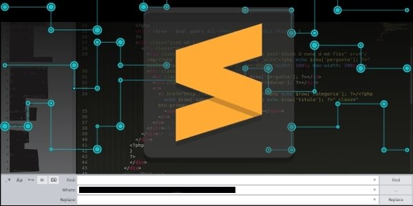 Como pesquisar qual arquivo tem pedaço de texto no sublime text?