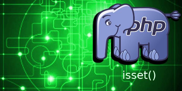 elefante do PHP com a descrição de função isset()