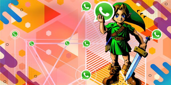 link do legend of zelda para com o logo do whatsapp simbolizando a formação do link do whatsapp