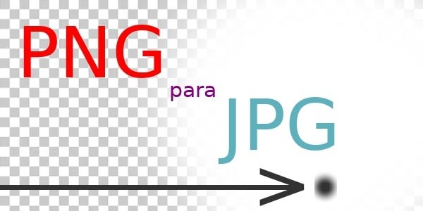 Imagem autodescritiva mostrando a conversão de png para jpg e seta indicando que o assunto é direto ao ponto